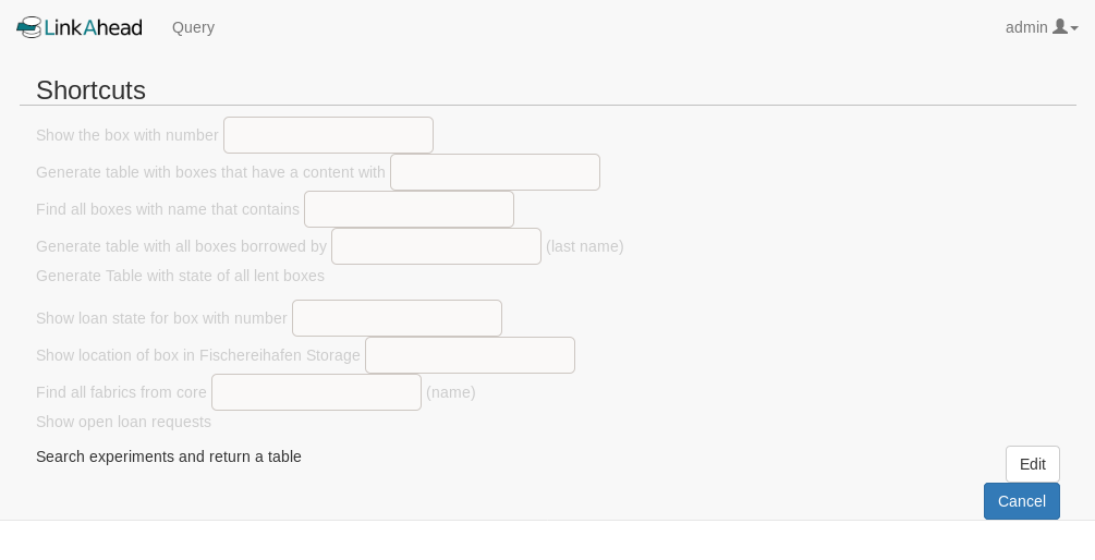 Screenshot: Choosing which shortcut to edit